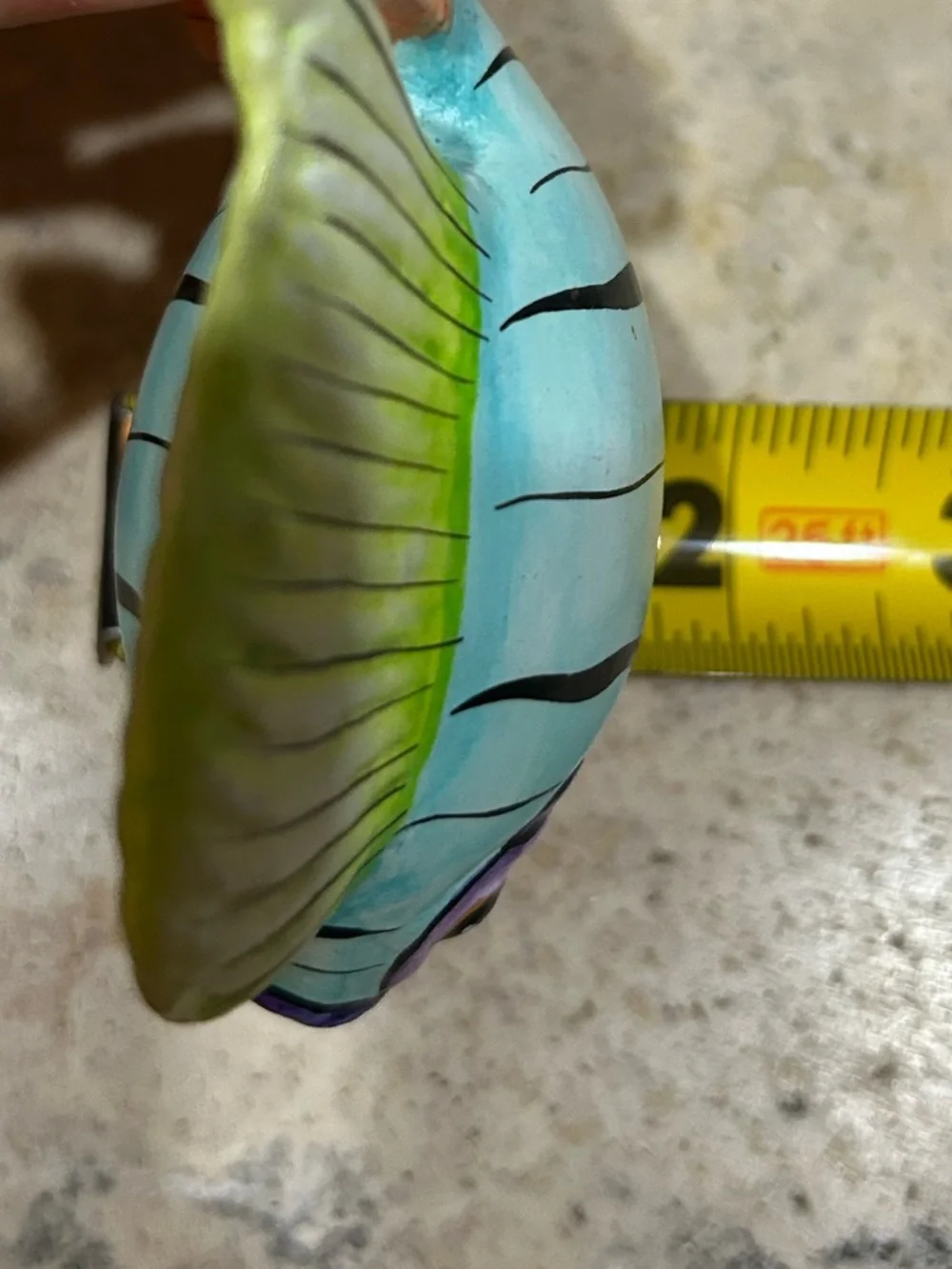 Vintage hand-painted Mexican folk art ceramic fish Signed By J Luis Perez